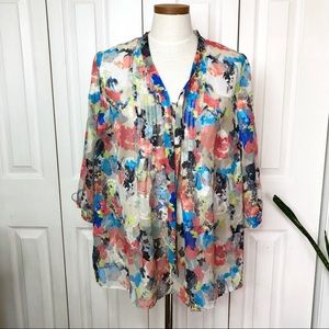 Lane Bryant button/tie front blouse, 18/20W
